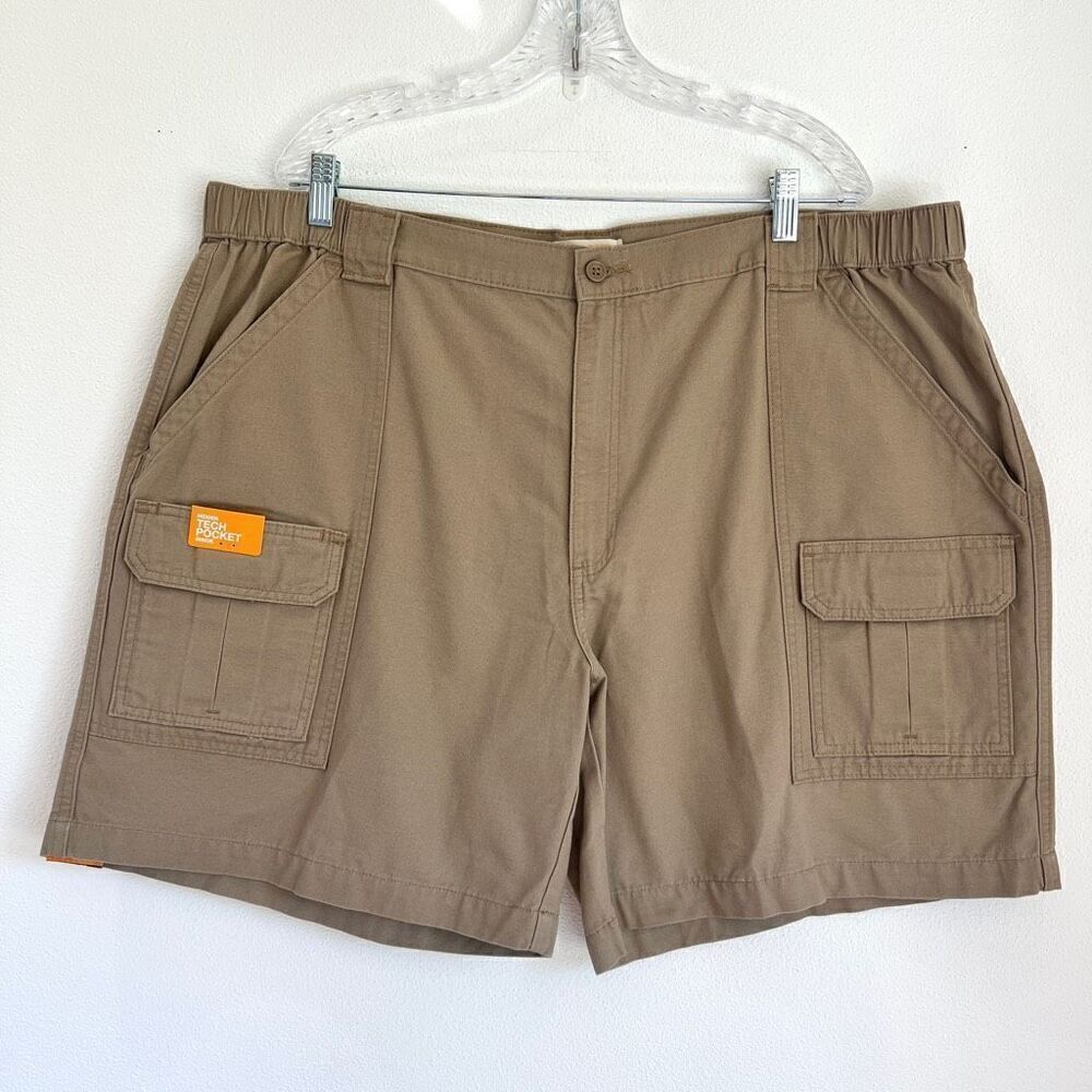 Savane Hiking Shorts Waist Size 44 UPF 30 Tech Pocket in Tan NWT